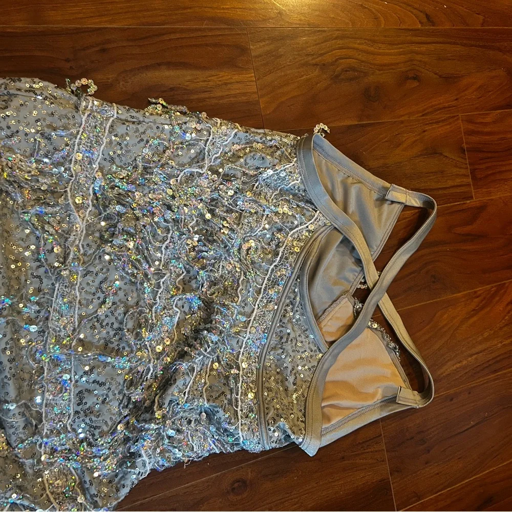 Silver Sequin Fringe Jazz /Tap Costume